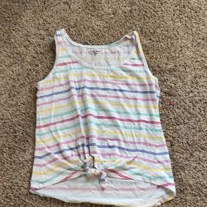 white striped tank top